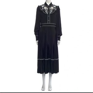 Kate Spade Black and White Maxi Silk Dress